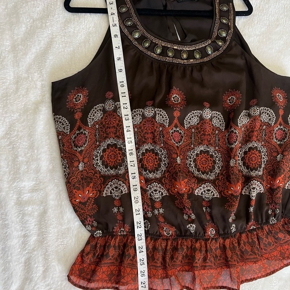 APT.9 Brown and Orange Sleeveless Top. #08 - Picture 7 of 7